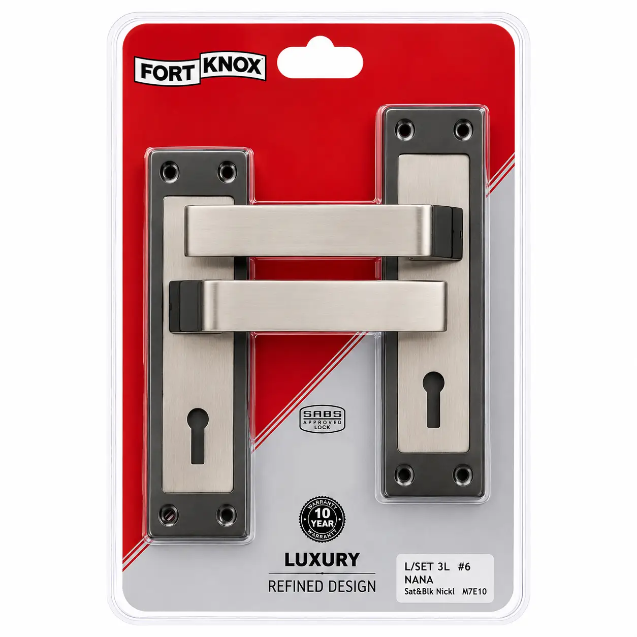 maco Lockset Mortice 2L Fk #6 Nitida Satin Blck | Build It DTM