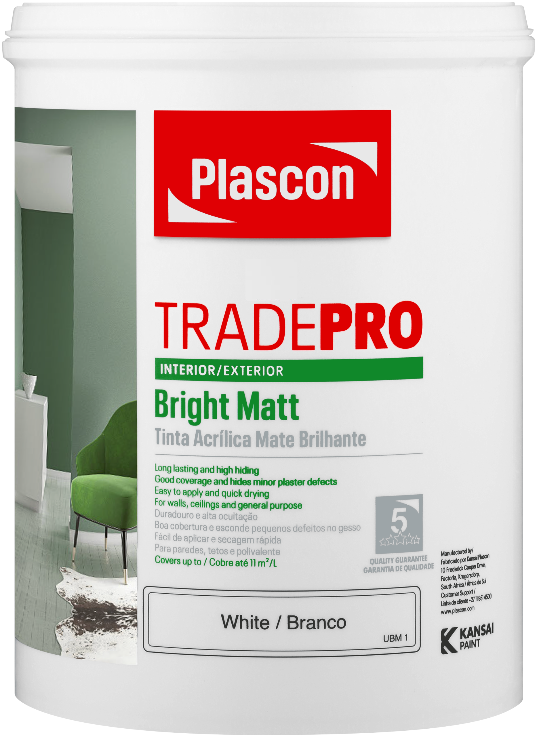 Plascon Pva Bright Matt White 5Ltr - Featured Image 6003851480520 2288886