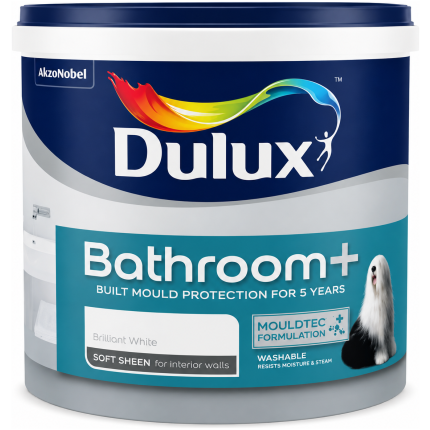 Dulux Bathroom Soft Sheen White 2.5L