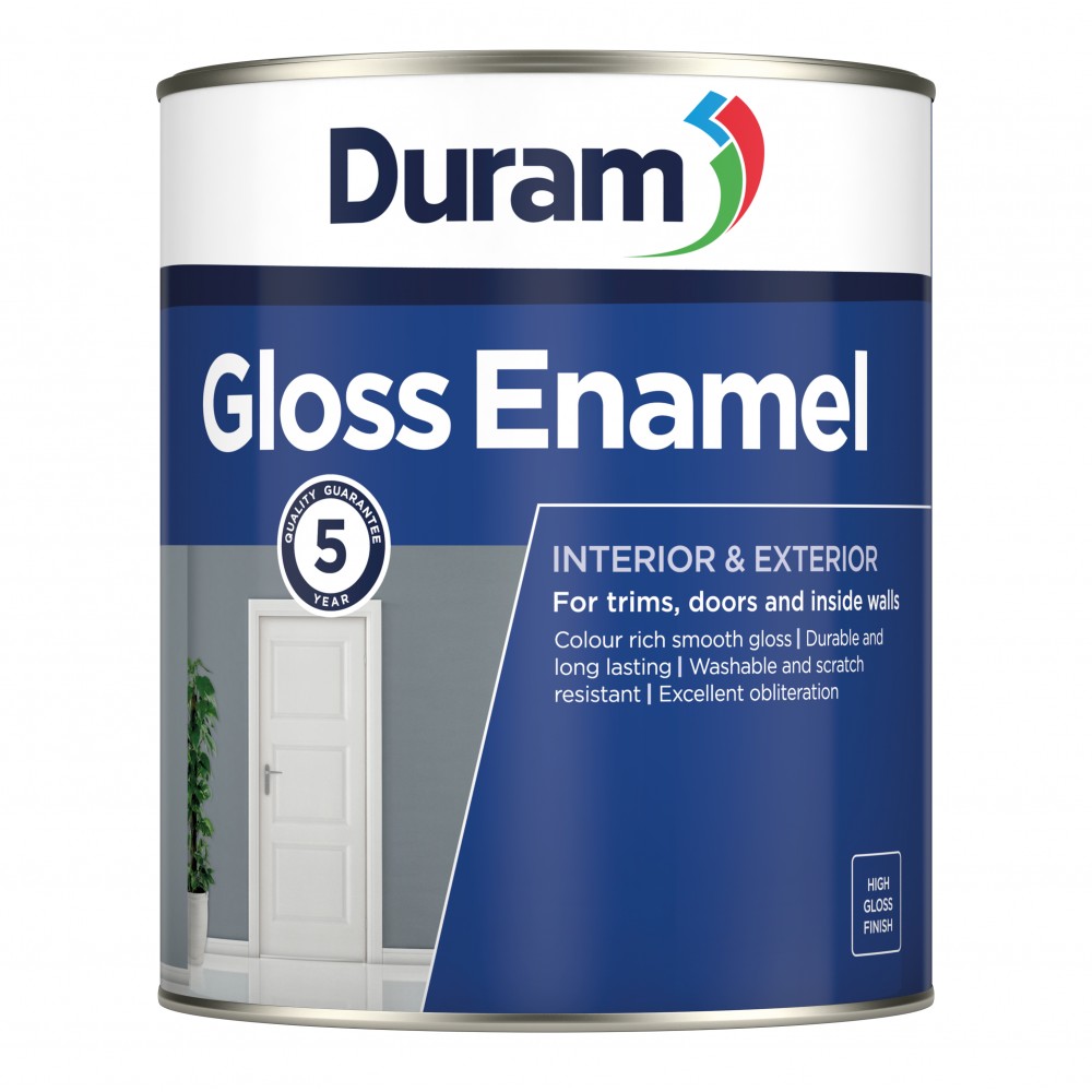 Duram Gloss Enamel 1L Black - Featured Image duram gloss enamel white 1l