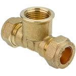 Tee Cx X Cx X F 15Mm Compression Brass