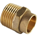 COUPLER STRAIGHT MALE x COPPER 15mm