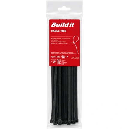 Cable Ties 400 X 4.8 Blk 100S