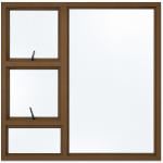 Window Aluminium 26Mm Budget 1.5 X 1.5 Brz Right