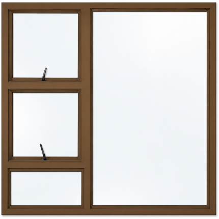Window Aluminium 26Mm Budget 1.5 X 1.5 Brz Right