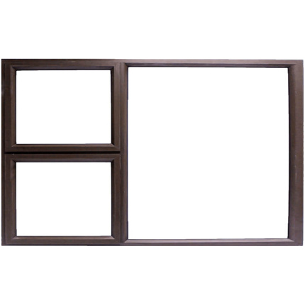 1800 x 1200 bronze aluminium window frame clear glass
