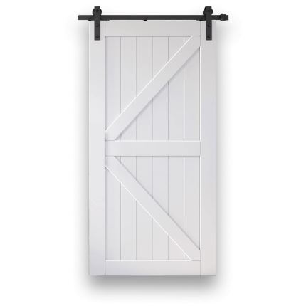 Door White Hardwood Open Back Barn Solid Door - Featured Image swartland barn door white 430x430 1