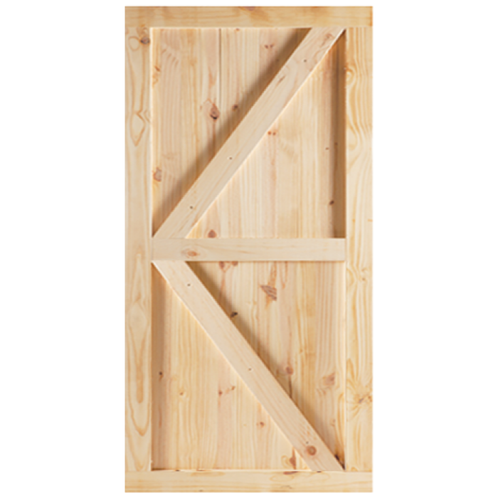 open back pine door