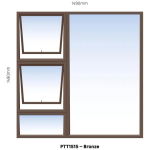 Window Aluminium 30.5 Case 1.5 X 1.5 Ptt1515B Left