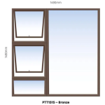 Window Aluminium 30.5 Case 1.5 X 1.5 Ptt1515B Left