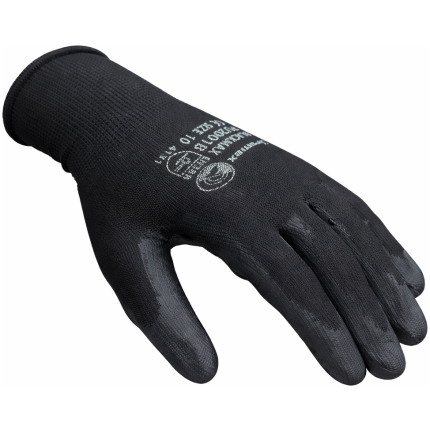 Gloves Polyurethane Black/Grey