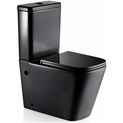 modern black toilet accessory set