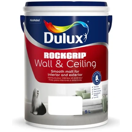 Dulux Rockgrip 5L Wall & Ceiling Summer Cream