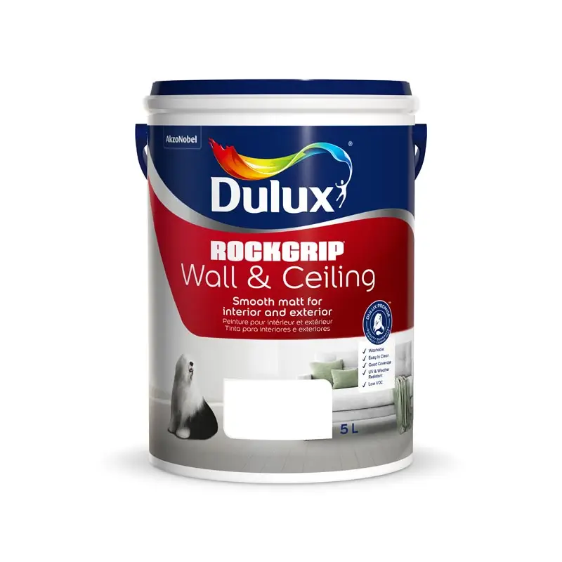 Dulux Rockgrip 5L Wall & Ceiling Cloudy Cotton - Featured Image J0014930