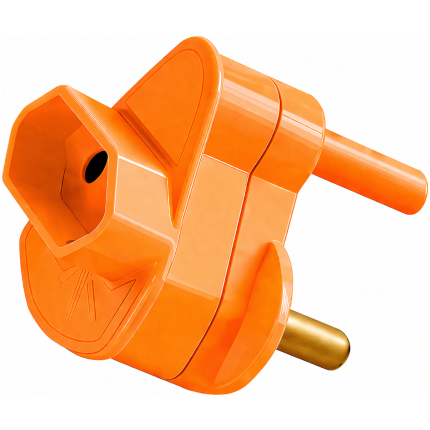 Adaptor Euro Single Orange