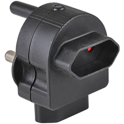 Adaptor Euro Twin Black