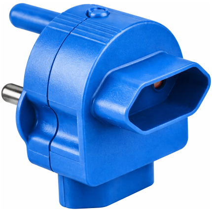 Adaptor Euro Twin Blue