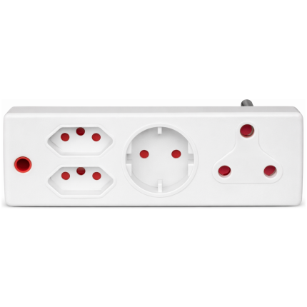 Adaptor Schuko 1X16A 2X5A