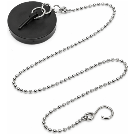Bulk Bath Plug 40Mm Blk With Chain