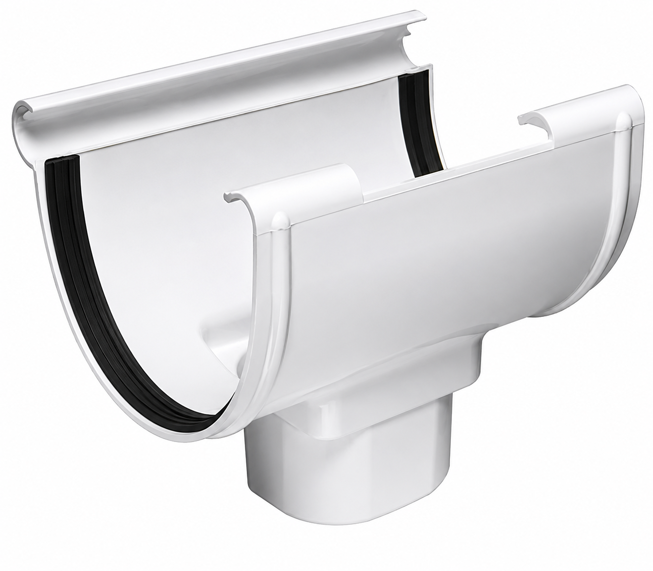 Pvc Gutter Outlet 80Mm Drop 125Mm Vynadp Pvc Gutter Outlet 80Mm Drop 125Mm Vynadp - Image 1