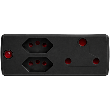 Adaptor 1X16A+2X5A Black