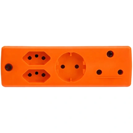 Adaptor Schuko 1X16A+2X5A+1 Orange