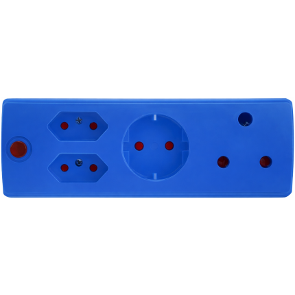 Adaptor Schuko 1X16A+2X5A+1  Blue