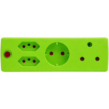 Adaptor Schuko 1X16A+2X5A+1  Green