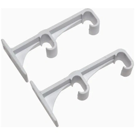 Curtain Acc Bracket Double Plastic White