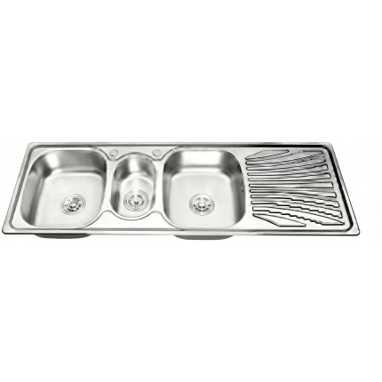 Sink D/In Cg 1360 X 470 Dbl Bowl