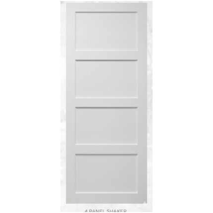 Door White 4 Panel Shaker Solid Door