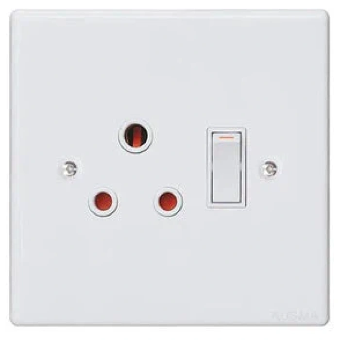 • Ausma 4x4 single electrical wall socket front view