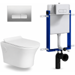 Toilet Combo Rs Cute Rnd W/Hung Chrm Rec Flush/Btn