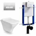 Toilet Combo Rs Italia Rnd W/Hung Chr Rec Flush/Bt