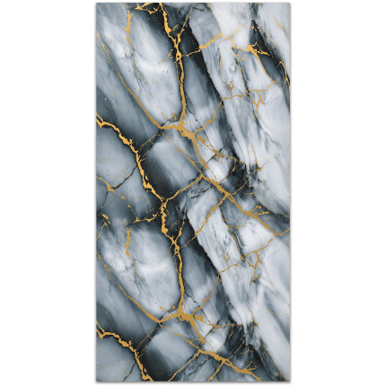 Wall Sheet grey & Gold High Gloss UV Marble