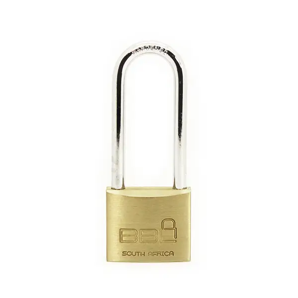 Bbl Long Shackle Brass Padlock Bbl 38Mm Long Shackle Heavy Duty Brass Lock - Image 1