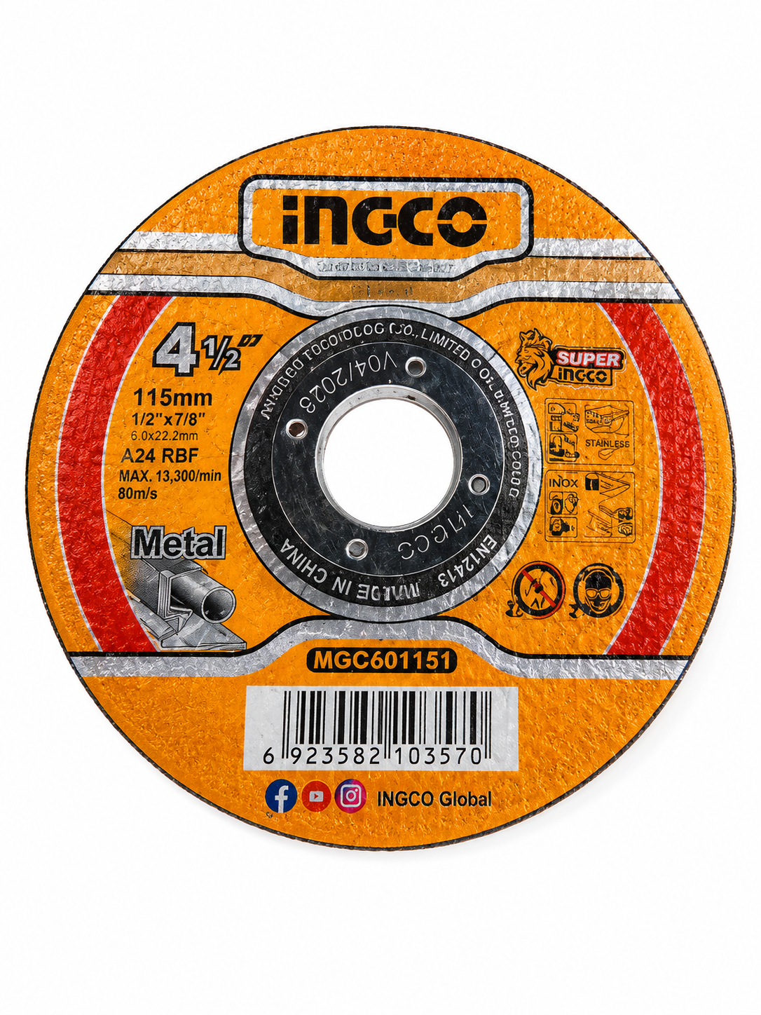 Ingco Disc Cut Steel 115 X 3.0X22.2 Ingco Disc Cut Steel 115 X 3.0X22.2 - Image 1