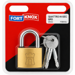 Padlock 40Mm Brass Quattro Hi-Sec