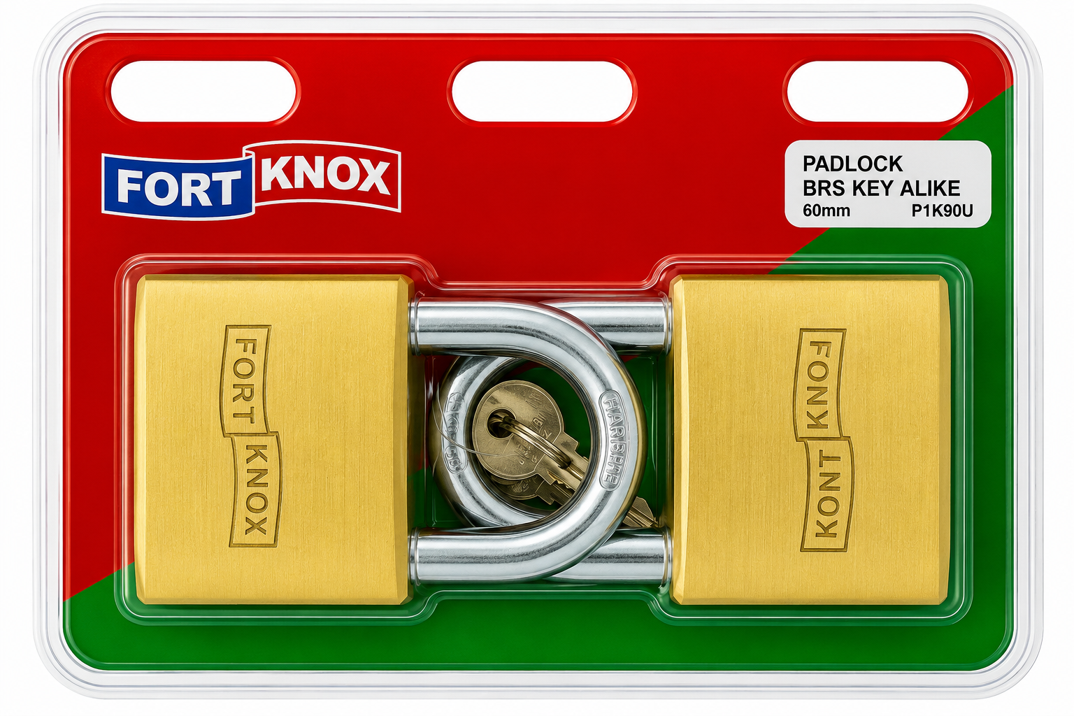 Padlock 60Mm Brass Fort Knox KA Q2 Padlock 60Mm Brass Fort Knox K/A Q:2 - Image 1
