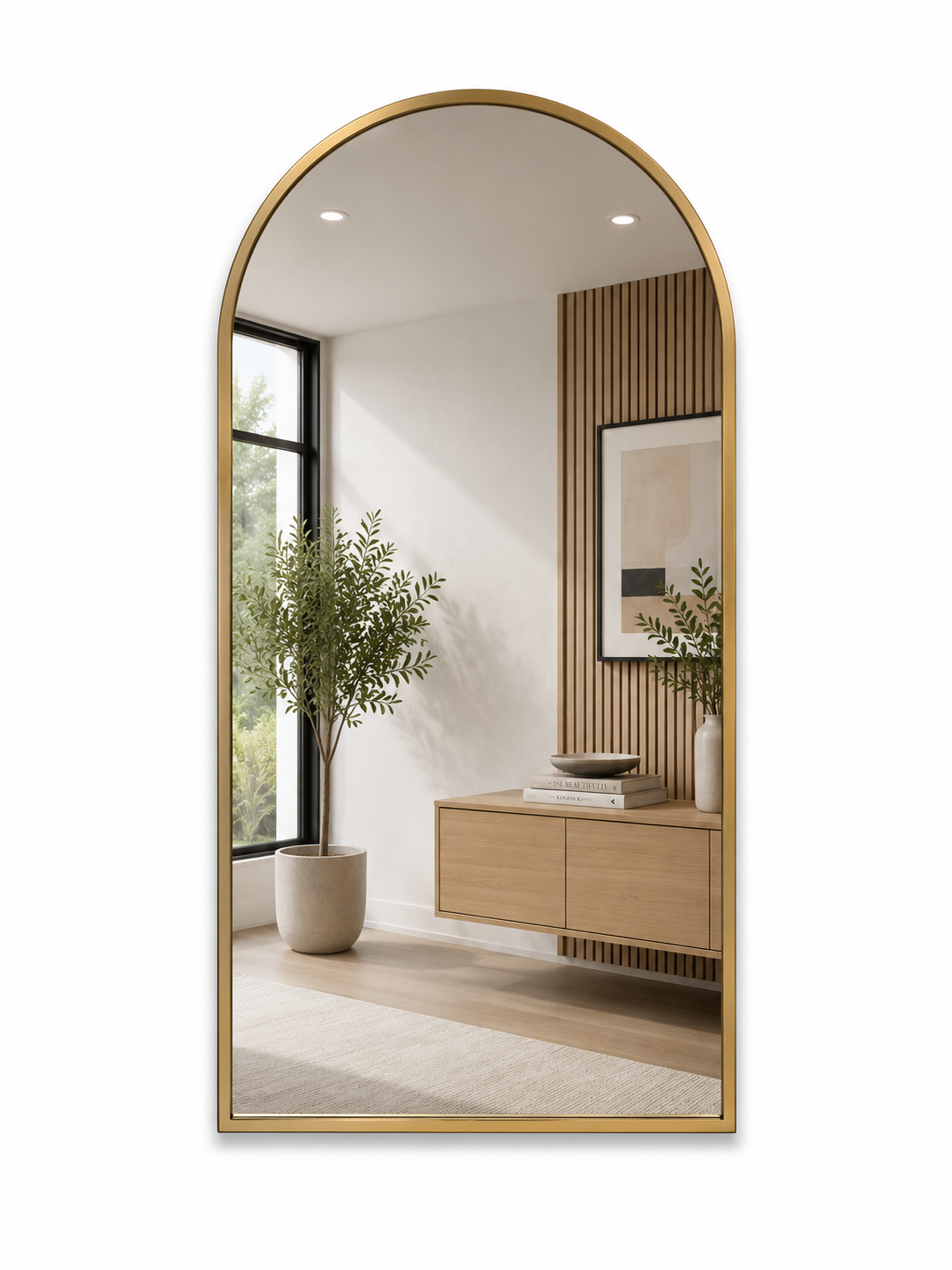 513696 Mirror Cg 400 X 700 Mir012 Brushed Gold - Image 1