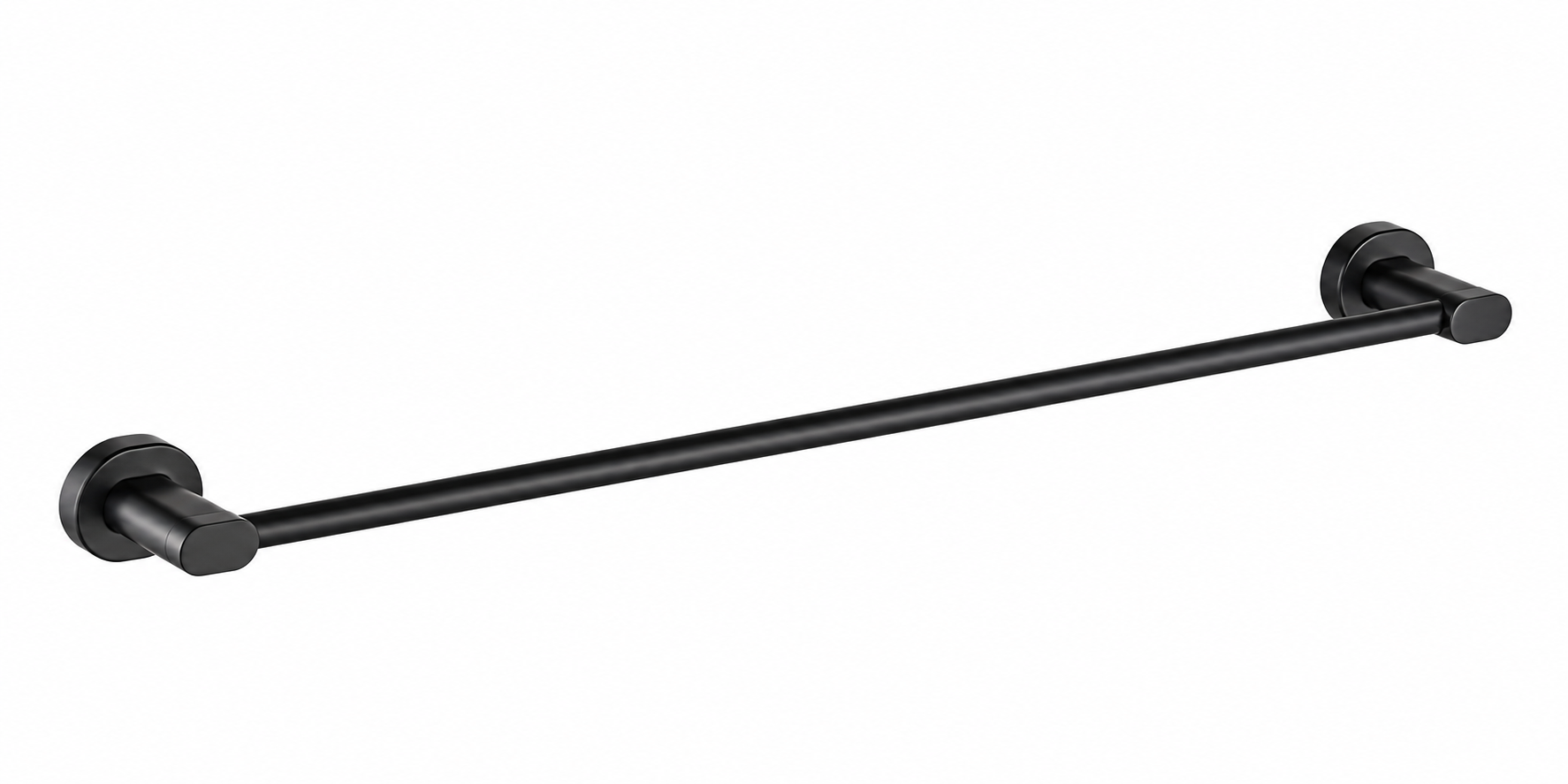 Bathroom Acc Zenna Single Towel Rail 700Mm Blk Bathroom Acc Zenna Single Towel Rail 700Mm Blk - Image 1