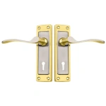 Lockset Bishop 3 Lever Brass Plated