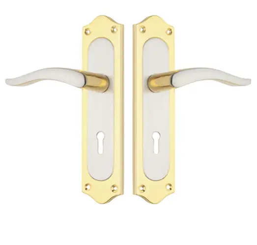 Lockset Goldstone 3 Lever Brass Plated Lockset Goldstone 3 Lever Brass Plated - Image 1