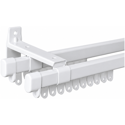 Curtain Tracks Double 3.0M White