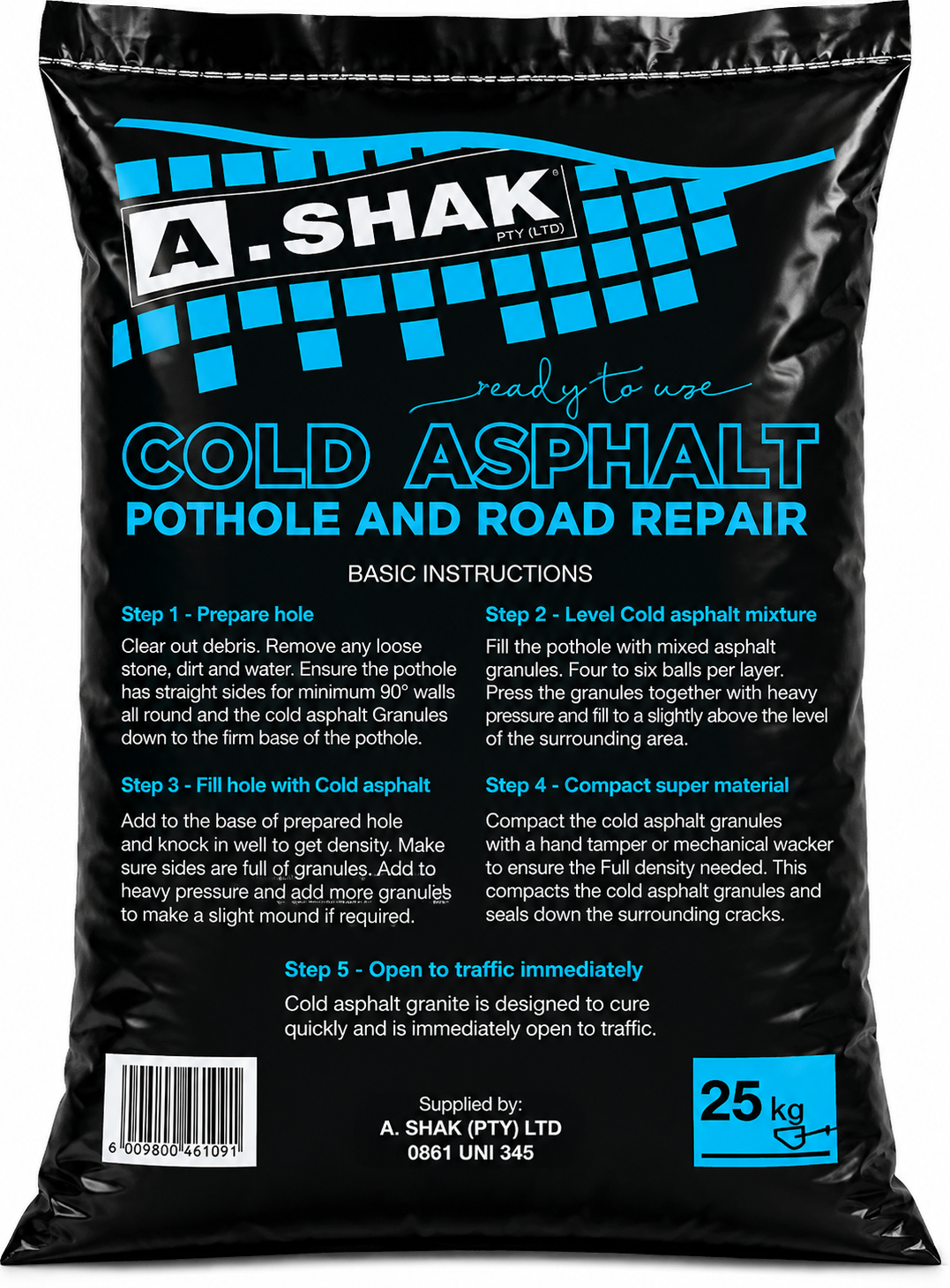 A Shak Cold Asphalt Tar 25Kg A Shak Cold Asphalt Tar 25Kg - Image 1
