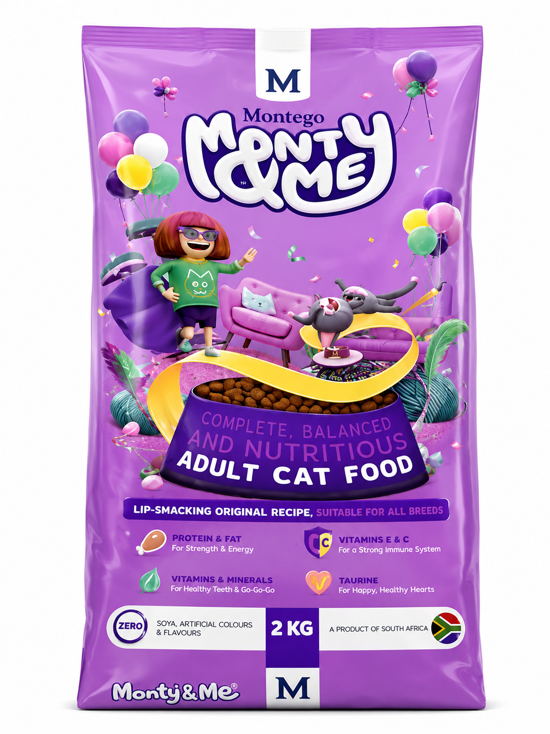 Montego Monty & Me Adult Cat 2Kg Montego Monty & Me Adult Cat 2Kg - Image 1