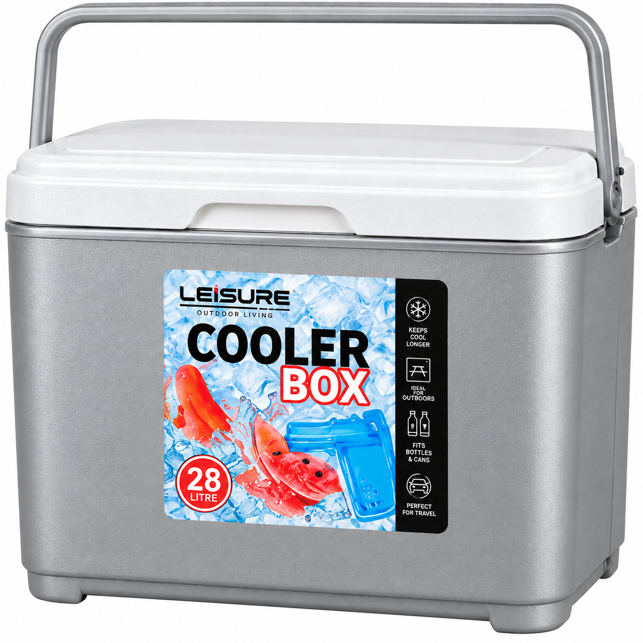 cooler box sliver Cooler Box 28L 48 Can Silver - Image 1